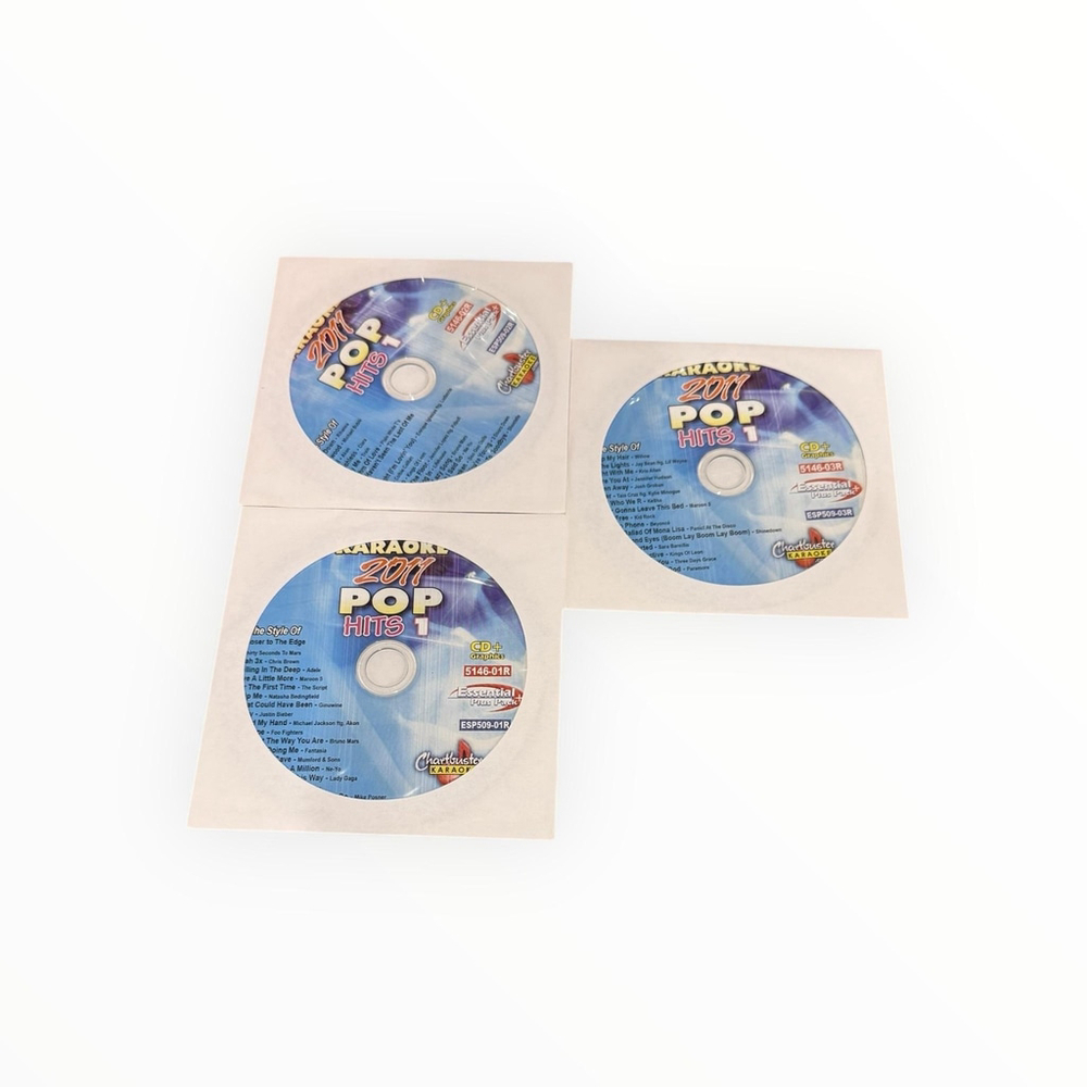 Chartbuster Karaoke Pop Hits 1 CD+G Karaoke Album Blue 3 Disc Set Pop Music